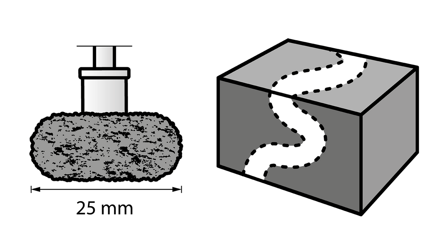 Dremel EZ SpeedClic: Finishing Abrasive Buffs 180 & 280 grit (511S)