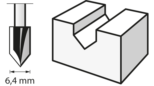 Dremel Router Bit (HSS) 6,4 mm (640)
